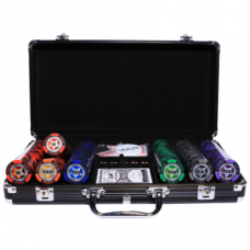 Набор для Покера 300 фишек в черном кейсе в ассортименте