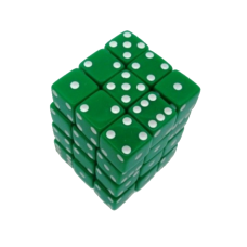 Набор кубиков: "простые", D6, 36 шт. зеленый