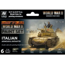 Model Color Set WWII Italian Armour & Infantry (6)
