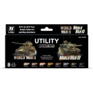 Model Color Set Utility Paint Set - WWII & WWIII (8)